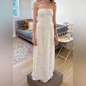 Simple glam wedding dress